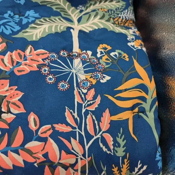 Lush Green Velvet Comforter Double Sided Tropical Distant Lands Verona KING NEW - Picture 7 of 12